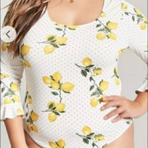 Plus Size Lemon Body Suit